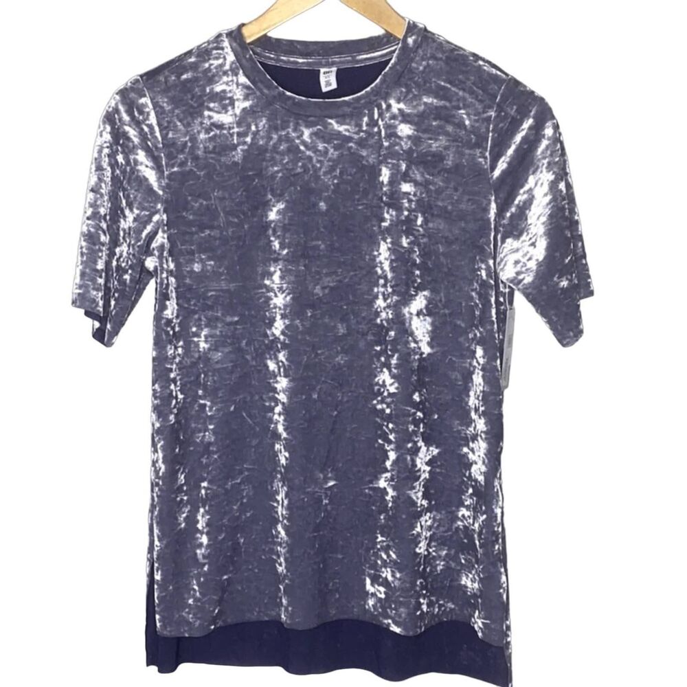 BP Nordstrom Women's NWT Silver Gray Crushed Velour Top XS #